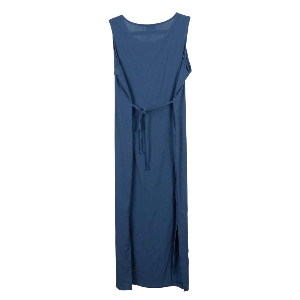Teddi Sweater Dress Set 14 Blue Floral Knit Maxi Casual Grammacore Cottagecore - Picture 10 of 10